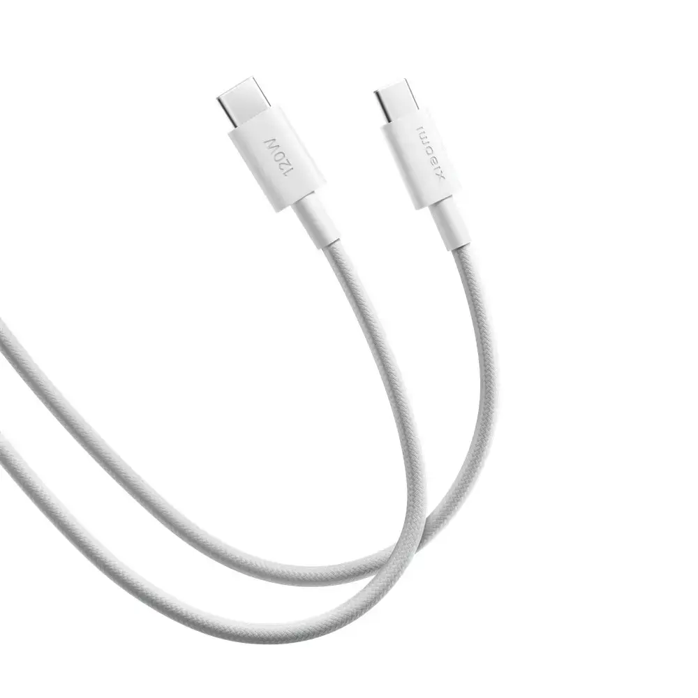 Xiaomi Original USB-C/USB/C Braided Data Cable 6A 2m White