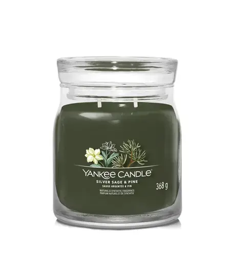 Yankee Candle Silver Sage & Pine signature candle medium 368 g