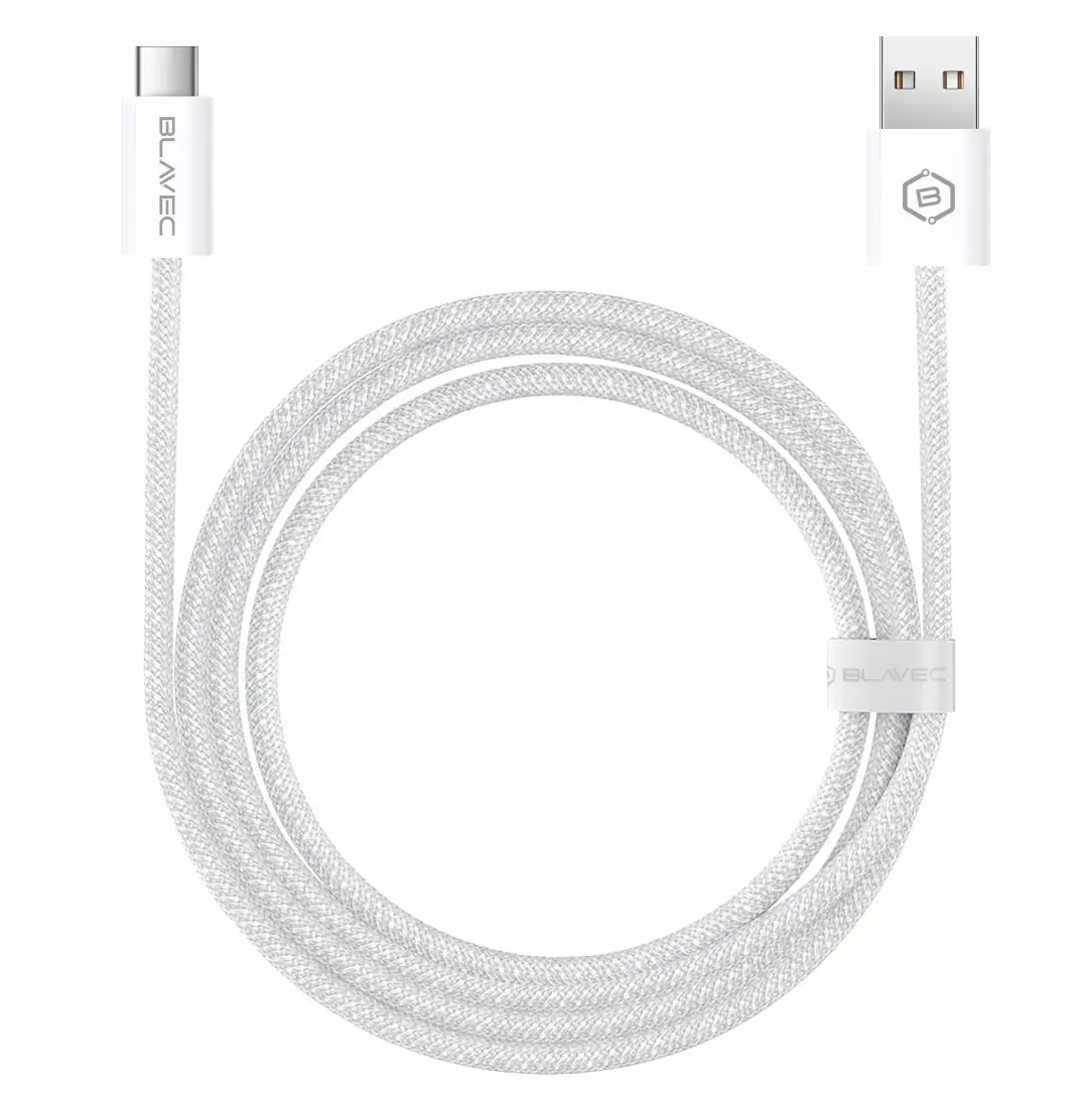 Blavec Cable Candy braided - USB to Type C - PD 60W 3A 3 metres (CCA-UC3W30) white