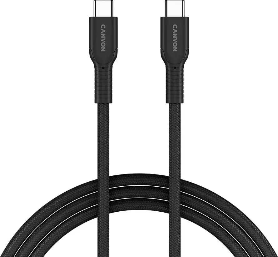 CANYON cable OnWire 60CL C-C 60W COLOR Braided 1m Black 5291485018627