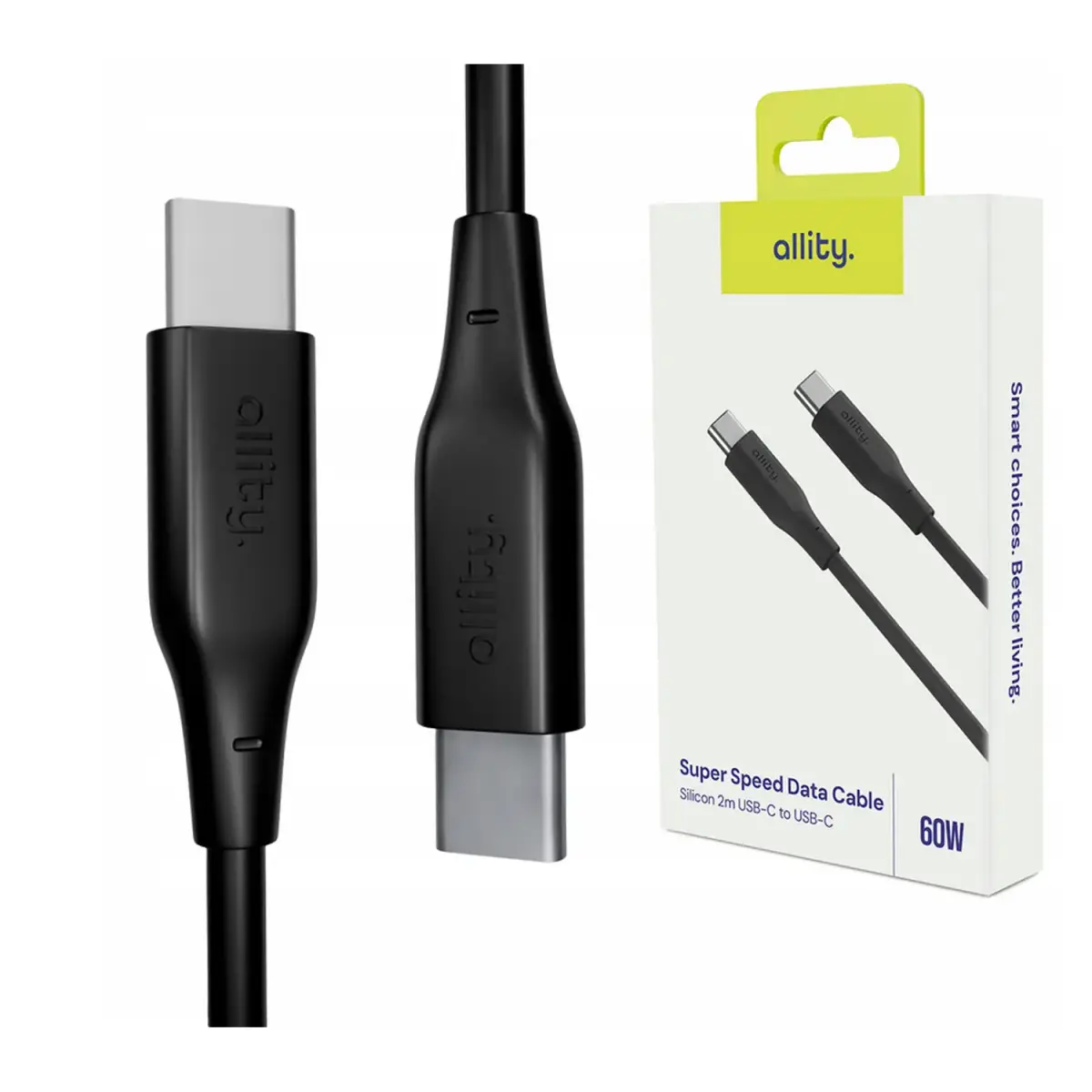 Allity cable AUC-02 USB-C - USB-C 2.0 m 60W black