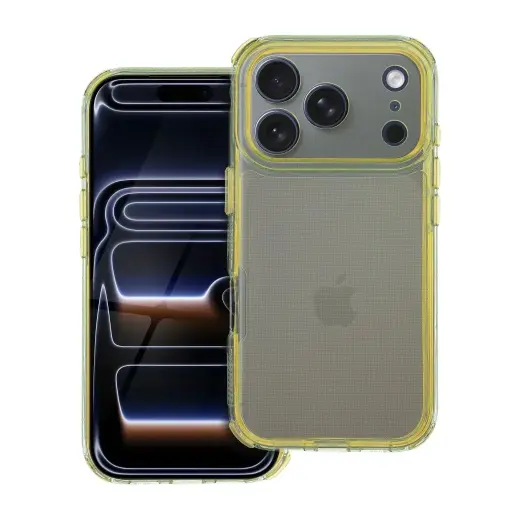 MATRIX CLEAR phone case for iPhone 17 Pro yellow