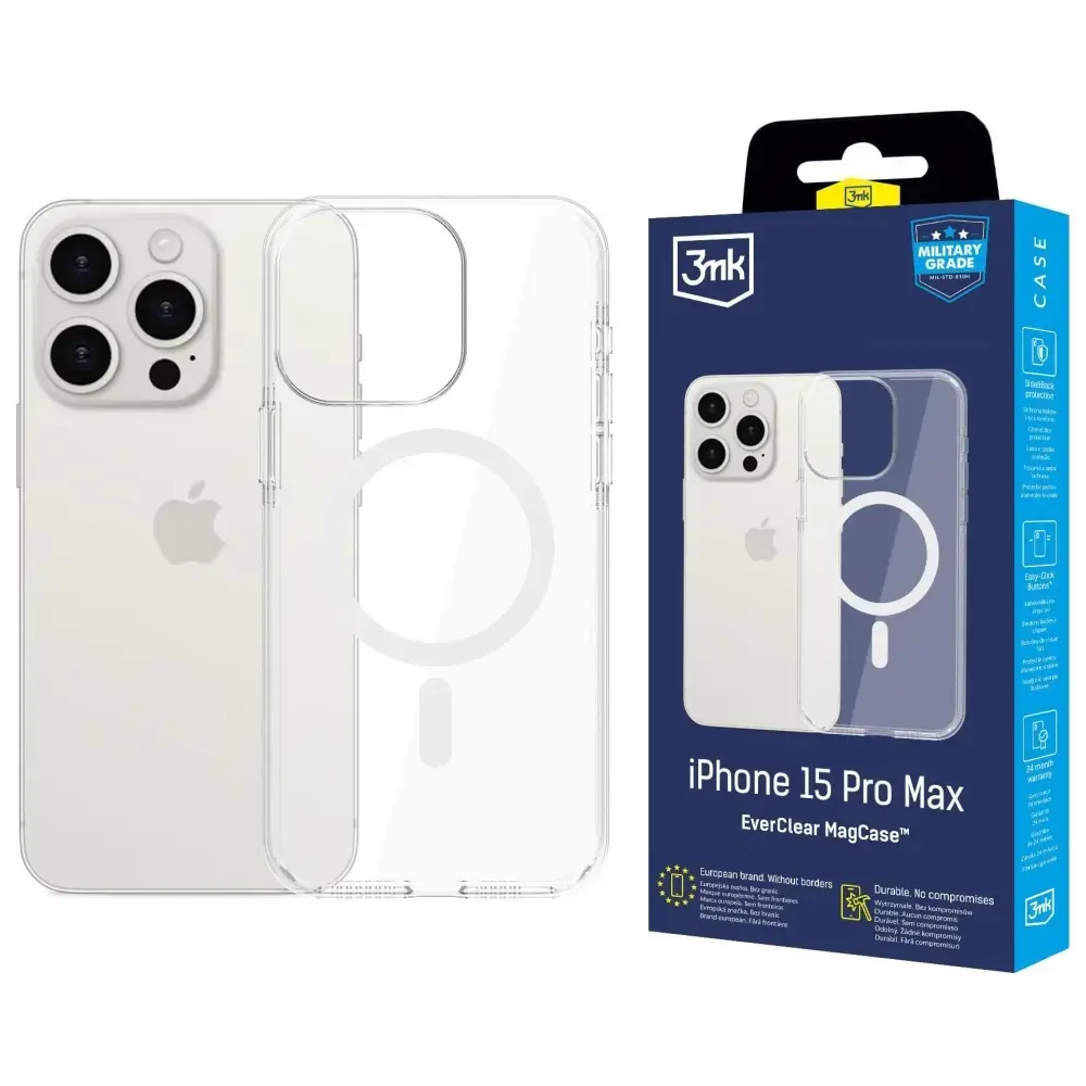 3MK EverClear MagCase for Apple iPhone 15 Pro Max