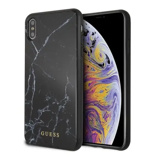 Guess GUHCI65HYMABK iPhone Xs Max black Marble