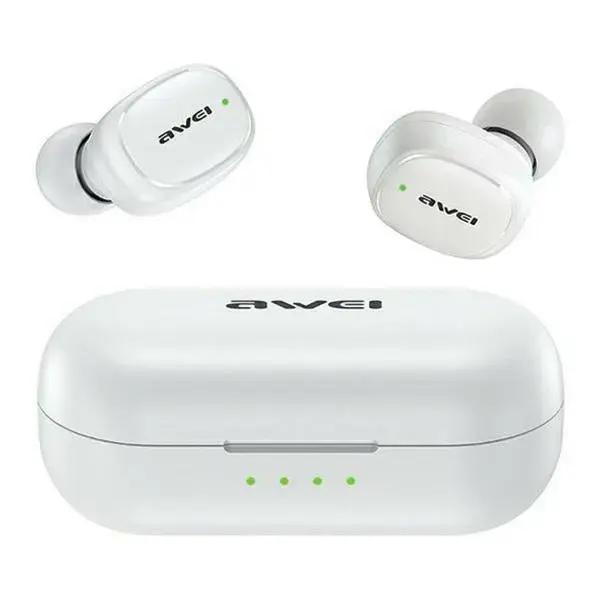 AWEI słuchawki Bluetooth 5.1 T13 Pro TWS + stacja dokująca biały|white