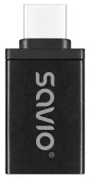 Adapteris Savio AK-80 USB-C to USB-A Black