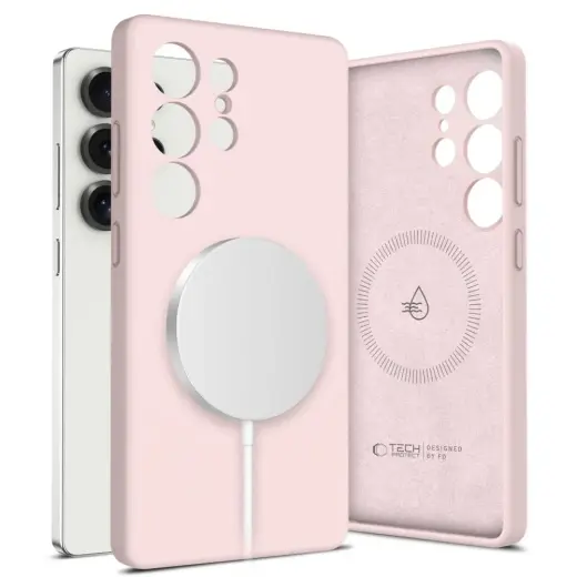 TECH-PROTECT LIQUID SILICONE MAGSAFE GALAXY S25 ULTRA PINK PEARL