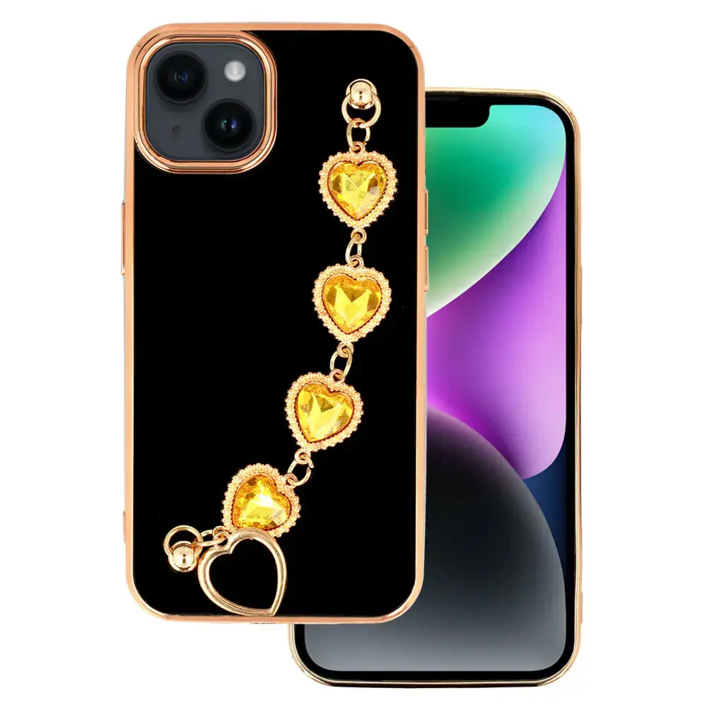 Trend maciņš telefonam iPhone 14 Plus melns (dizains 2)