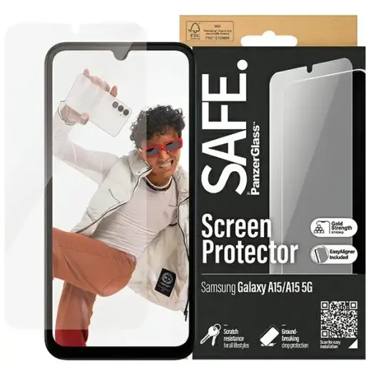SAFE by PanzerGlass Sam A15 | A15 5G Screen Protection Ultra-Wide Fit SAFE95678