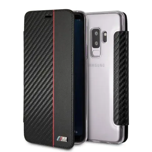 Etui book BMW BMBKTRS9LCAPRBK S9 Plus G965 czarny|black