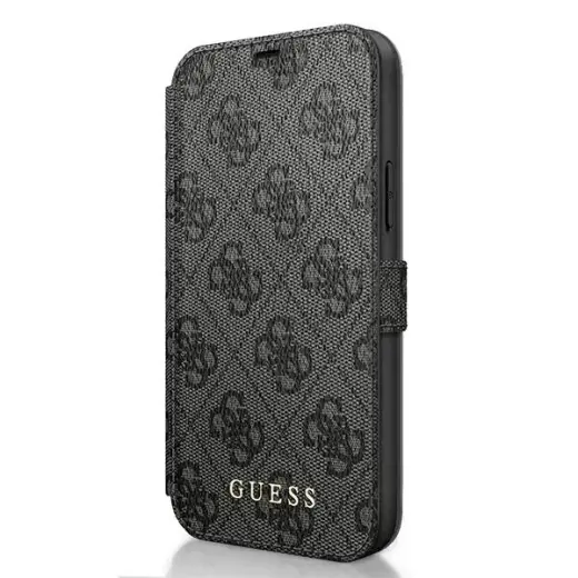 Guess GUFLBKSP12M4GG 4G Book Cover For Apple iPhone 12 | 12 Pro Grey