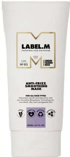 Label.m Anti-Frizz Smooting Mask Hair Mask to Treat Frizz 200 Ml