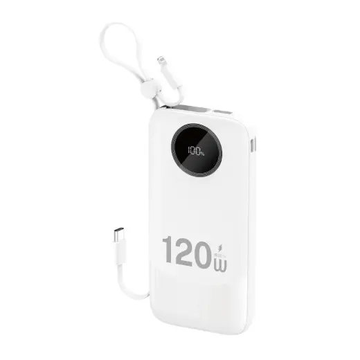 Dudao K13 Power Bank | 10,000 mAh | USB-C, USB-A, Micro USB, Lightning | white