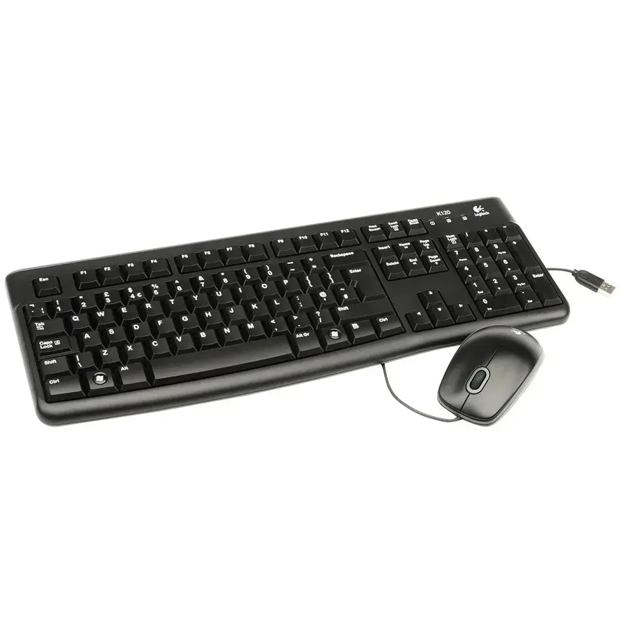 LOGITECH MK120 Corded Combo - BLACK - USB - GREEK
