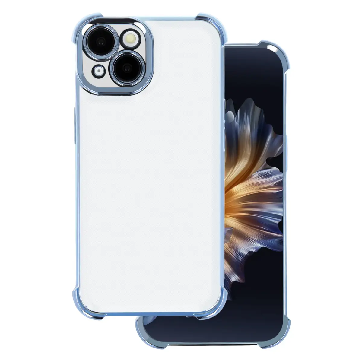 Anti Shock Chrome case for iPhone 12 6,1" blue