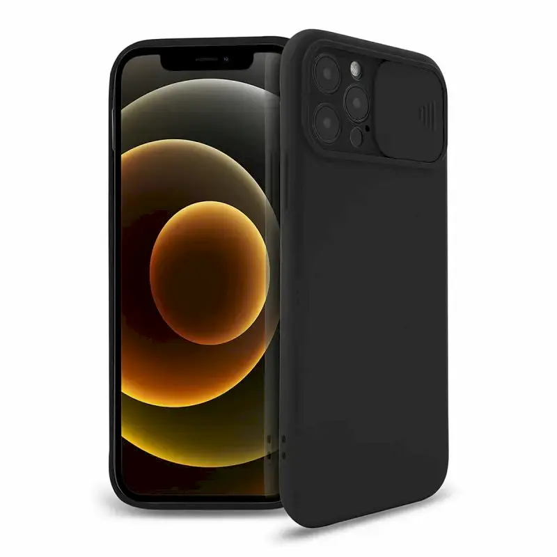 Fusion Camera Protect silikona aizsargapvalks Apple iPhone 13 melns