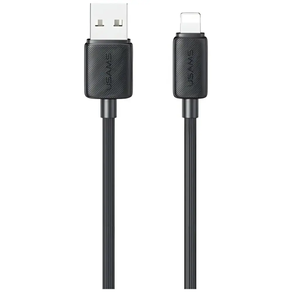 USAMS KY Series US-SJ689 datu pārraides un uzlādes vads | USB-A uz Lightning | 12W | 1m | melns