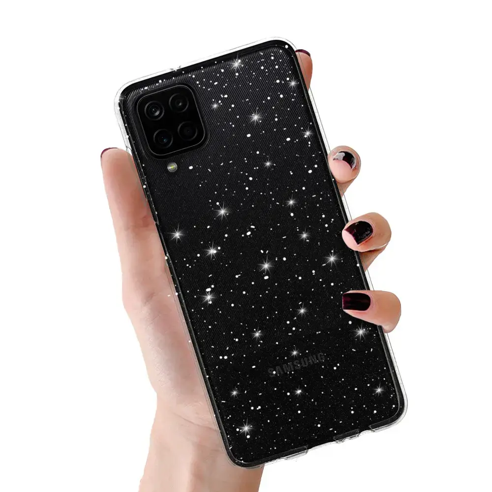 Crystal Glitter Case for Samsung Galaxy A12 Silver
