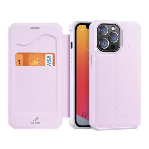 DUX DUCIS Skin X Bookcase type case for iPhone 13 Pro pink