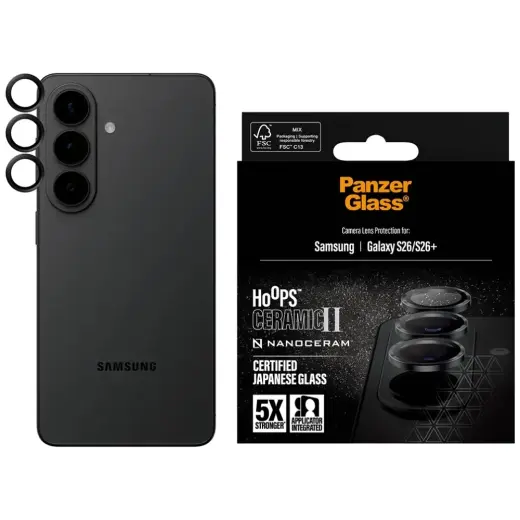 Tempered glass for camera lens PanzerGlass Hoops Ceramic II Lens Protector for Samsung Galaxy S26 /