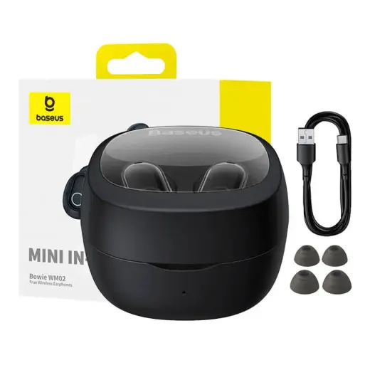 Wireless headphones Baseus Bowie WM02 TWS, Bluetooth 5.0 (black) OS