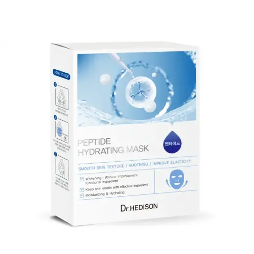 Set, Dr. Hedison, Peptide, Hydrate, Sheet Mask, For Face, 10 pcs, 2 ml