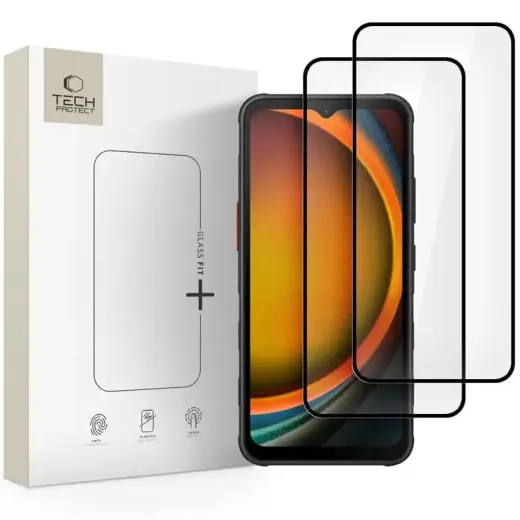 Tech-Protect Glass Fit+ karastatud kaitseklaas telefonile Samsung Galaxy Xcover 7 (G556) | Xcover 7 Pro (G766) (2 tk.)