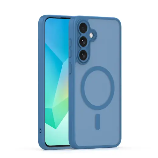 Mag Matt telefono dėklas su MagSafe palaikymu Samsung Galaxy S26+ (S947) tamsiai mėlynas
