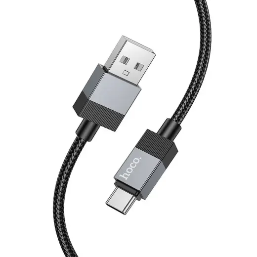 HOCO X110 duomenų perdavimo ir įkrovimo laidas | USB-A į USB-C | 15W | 1m | juodas
