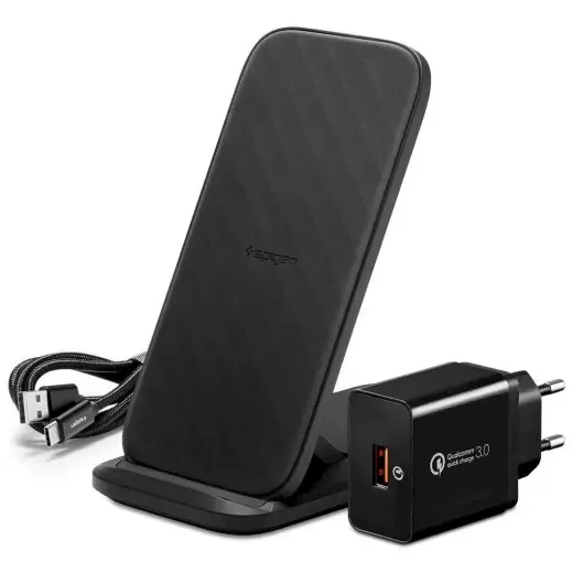 SPIGEN F316W WIRELESS CHARGER BLACK