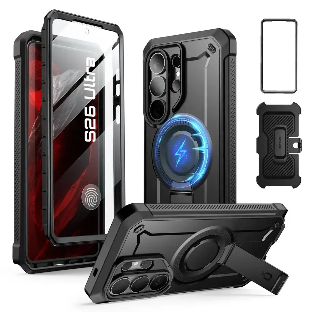 Supcase Unicorn Beetle Pro Mag maciņš ar MagSafe atbalstu telefonam Samsung Galaxy S26 Ultra (S948) melns