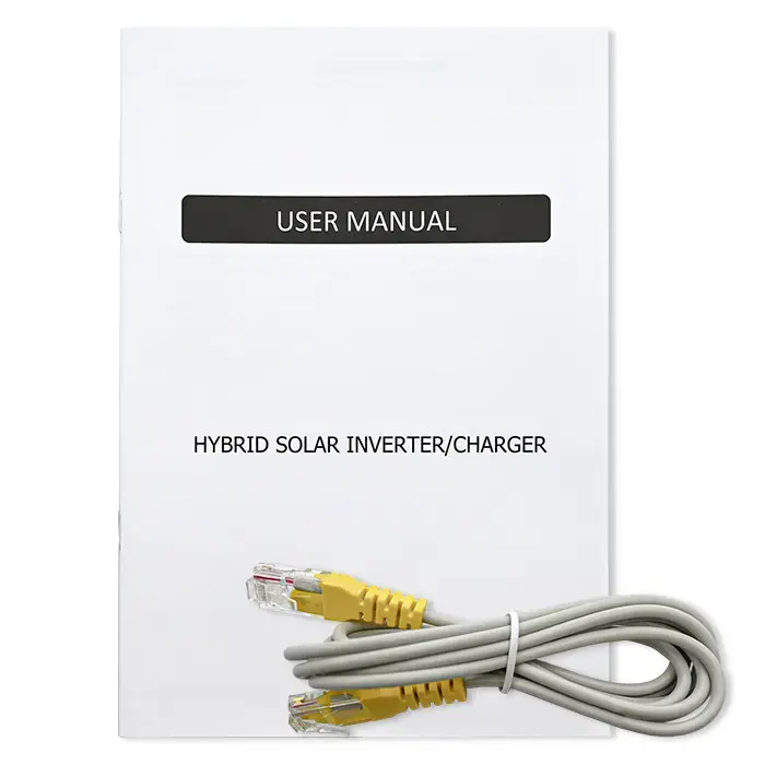 Qoltec Hybrid Solar Inverter Off-Grid 3500W | 100A | 24V| MPPT | BMS |  AGM GEL LiFePO4 | Wi-Fi option | Sinus | Power factor 1.0