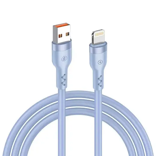 T-PHOX BOLD data transfer and charging cable | USB-A to Lightning | 15W | blue