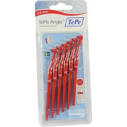 TePe Interdental Brushes Angle Red 6 X 0.5mm Brushes