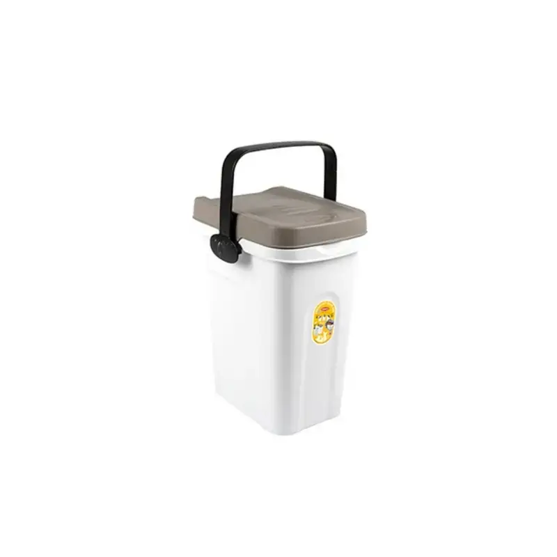 Talpykla naminių gyvūnėlių maistui laikyti 2,5kg 7L 23x19x31cm balta/šviesiai pilka