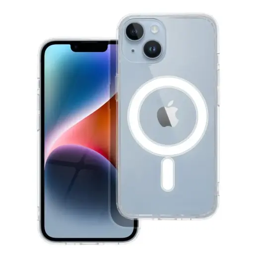 Clear Mag telefono dėklas su MagSafe palaikymu iPhone 14 skaidrus