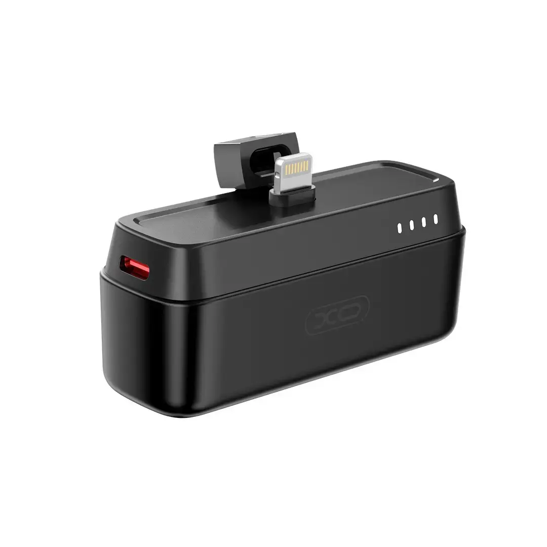 XO mini PR244 ārējais akumulators (powerbank) | 5000 mAh | 20W | Lightning | melns
