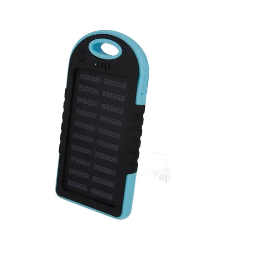 Setty solar ārējais akumulators (powerbank) | 5000 mAh | Saules panelis | zils