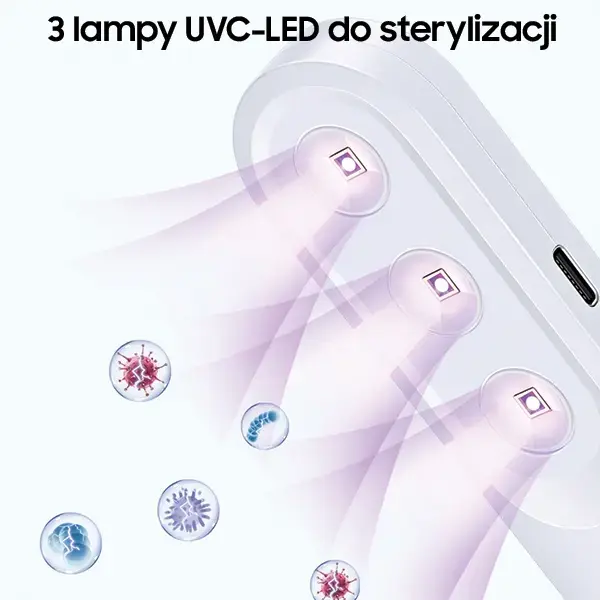 USAMS Mini UV-C Disinfecting Lamp Handheld Sterilizer white ZB159XDD01 (US-ZB159)