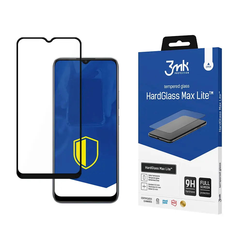 Realme C21 Black - 3mk HardGlass Max Lite™ screen protector