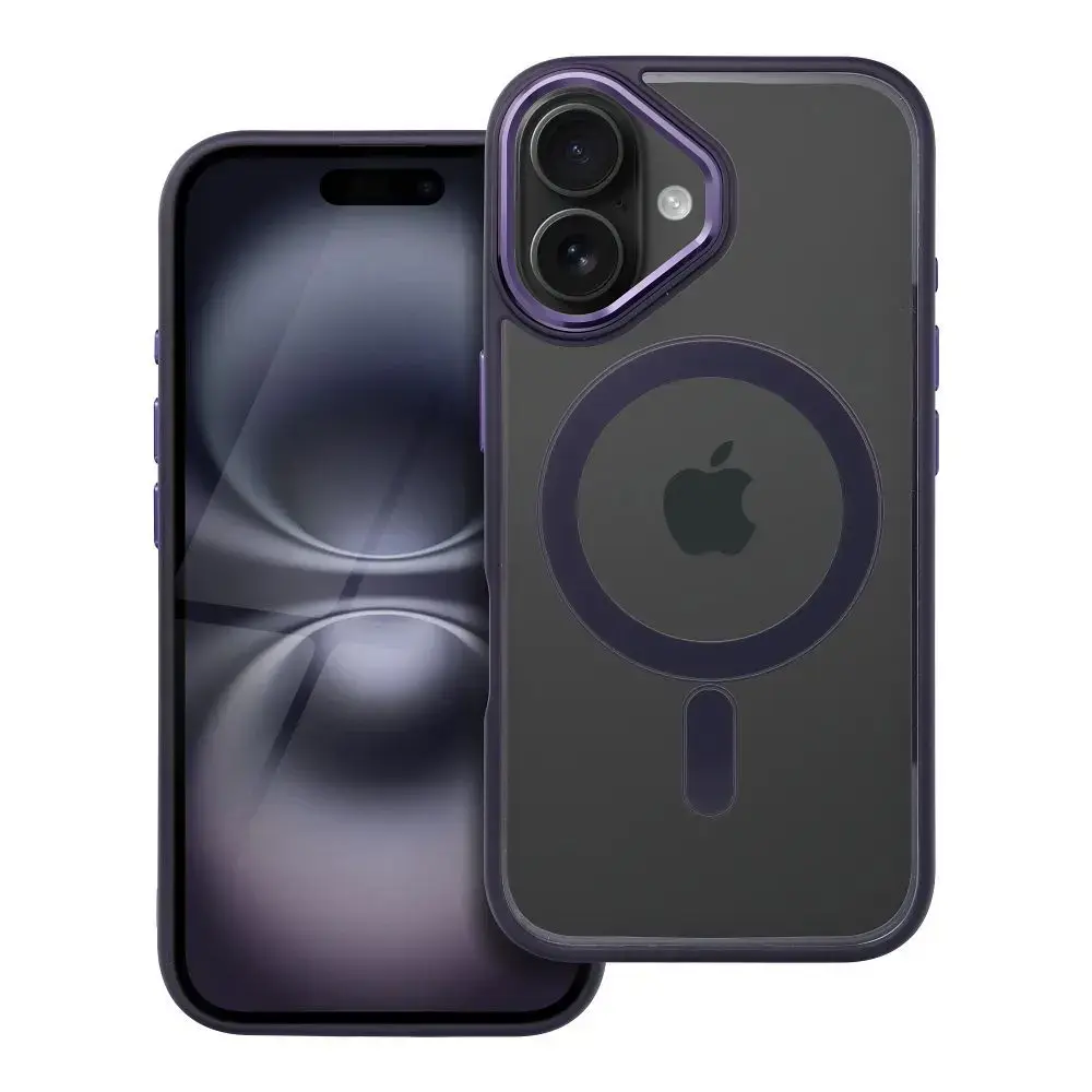 Color Edge Mag phone case with MagSafe support for iPhone 16 purple