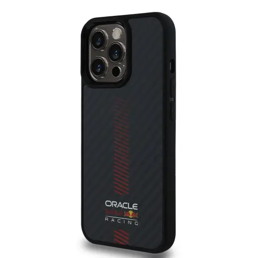 Red Bull Carbon Powerbar telefona maciņš priekš iPhone 13 Pro melns ar MagSafe atbalstu