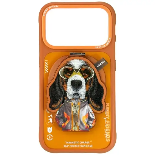 Nimmy Cool&Cute 2.0 Dog phone case for iPhone 17 Pro Max orange