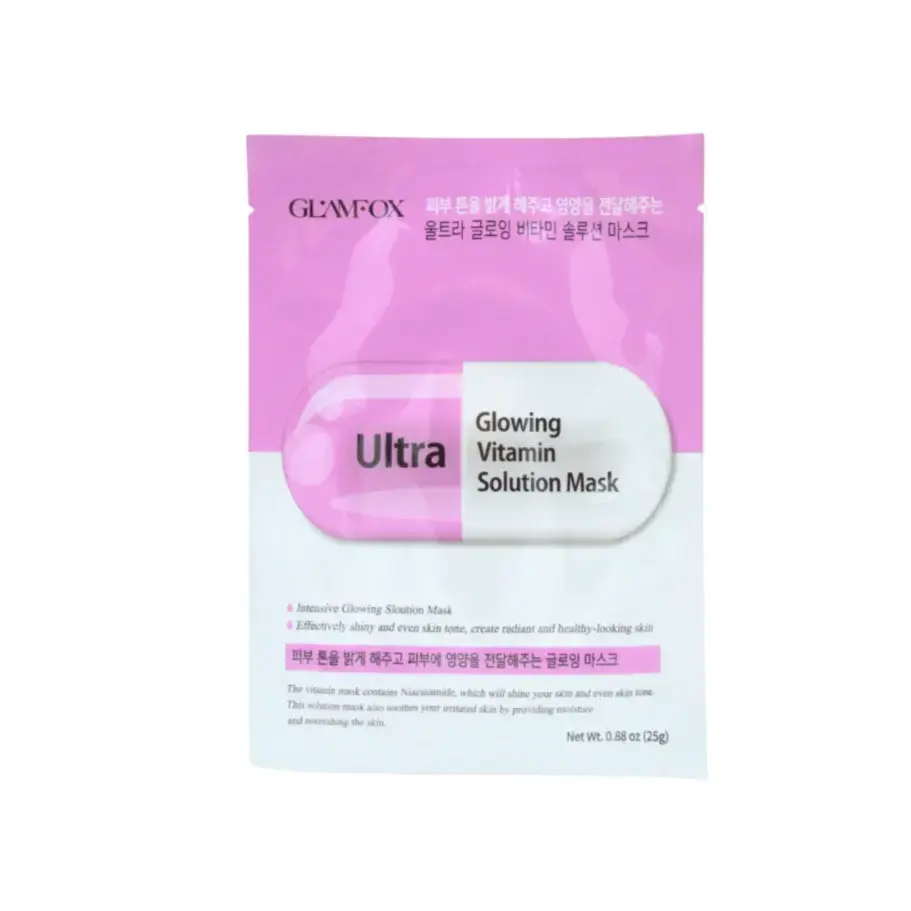 Glamfox, Ultra, Glowing, Sheet Mask, For Face, 25 g