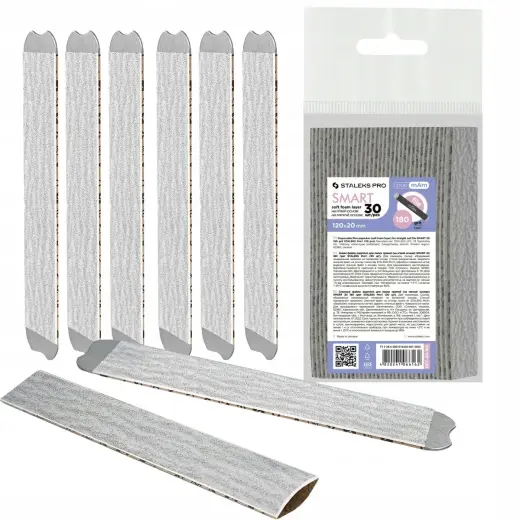 Staleks Disposable Files Smart 30 Grit 180 PapmAm - Replacement Sandpaper with Foam 30 Pcs