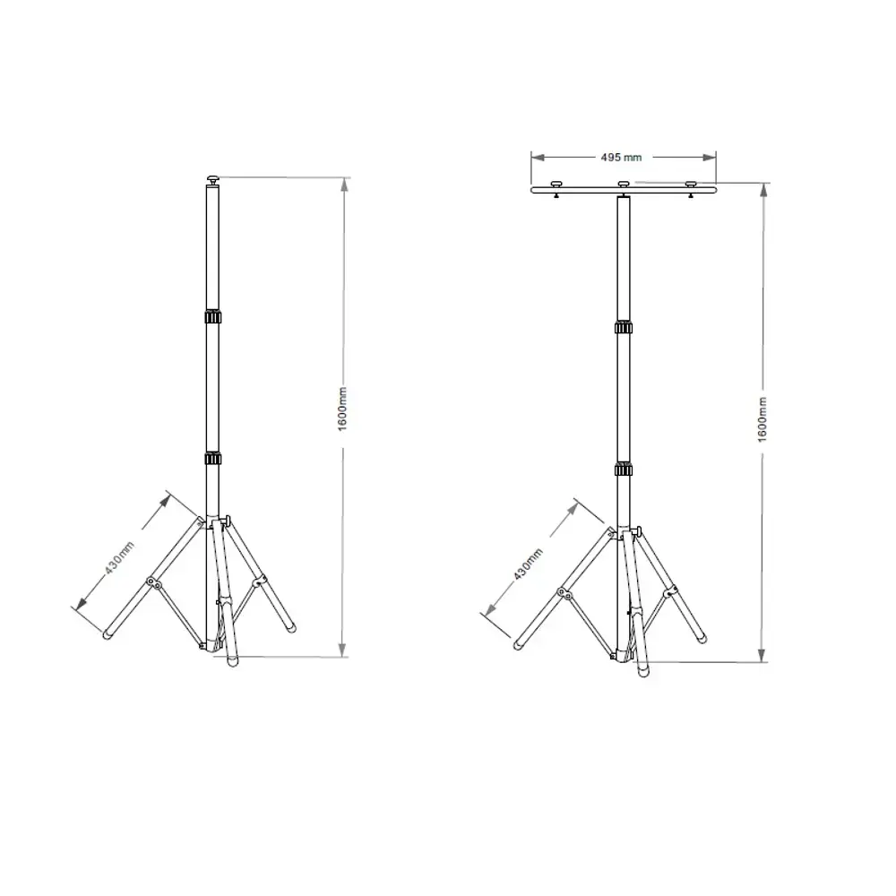 LED prožektors LED 2x50W 4500K ar statīvu Forever Light