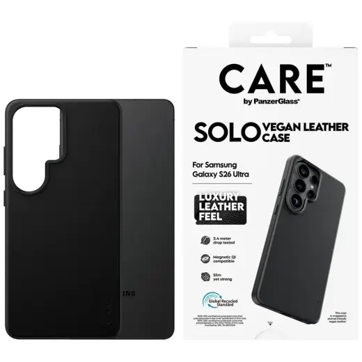 CARE by PanzerGlass Solo Qi telefoni ümbris Samsung Galaxy S26 Ultra (S948) must