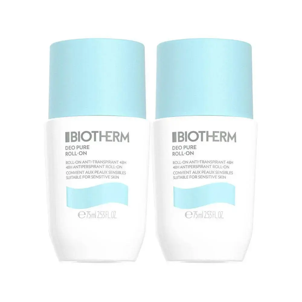 Deo Pure Antiperspirant Roll-on by Biotherm  2x 2.53 Ounce