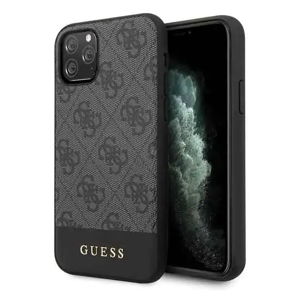GUHCN58G4GLGR Guess 4G Stripe Cover for iPhone 11 Pro Grey