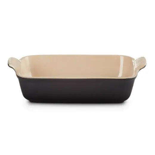 "Le Creuset" stačiakampio formos "Heritage Stoneware" 26x19cm / 2,4L juoda